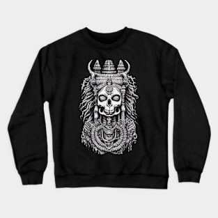 Ancient Mystic God of Death Tattoo Design Crewneck Sweatshirt